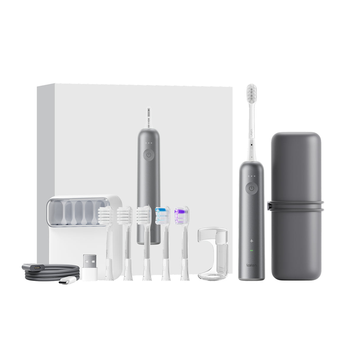 [B-Ware] Laifen Wave Zahnbürste Aluminum Geschenke-Set