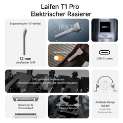 [B-Ware] LAIFEN T1 Pro Rasierer Original Aluminum